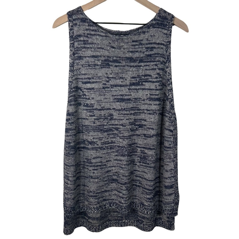 Eileen Fisher Blue Space-dyed Sleeveless Tunic, Large - Picture 1 of 7